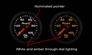 White Through-Dial Lighting