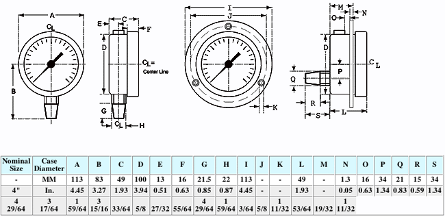 Dimensional Drawings for McDaniel Model L