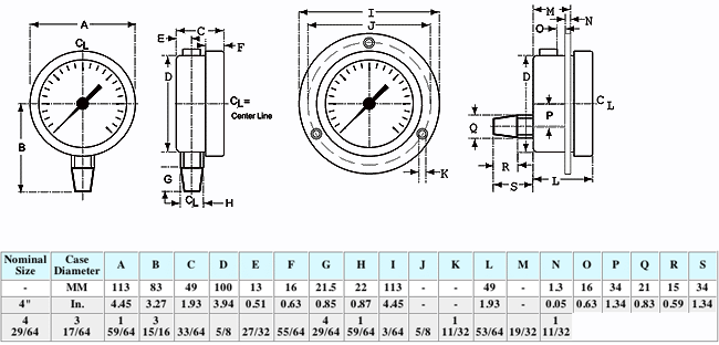 Dimensional Drawings for McDaniel Model N