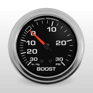 VAC/BOOST Gauge. Black Dial, Mechanical Vacuum/Boost Gauge. 3011 VAC/BOOST Gauge. Black Dial, Mechanical Vacuum/Boost Gauge.