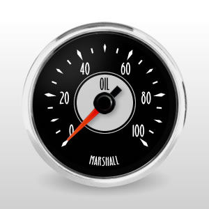 Oil Pressure SCX Retro Style from Marshall Instruments 4033 Oil Pressure SCX Retro Style from Marshall Instruments