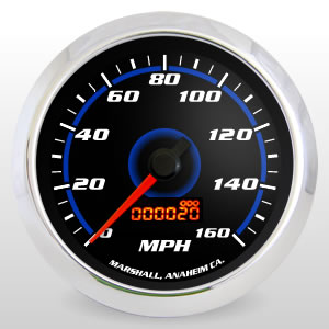 3-3/8" Speedometer SCX Blueline from Marshall Instruments