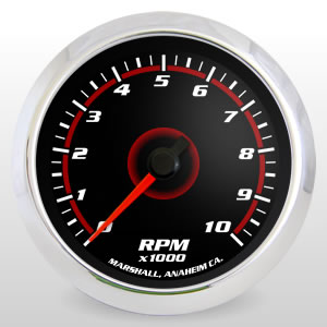 3-3/8" Tachometer SCX Redline from Marshall Instruments