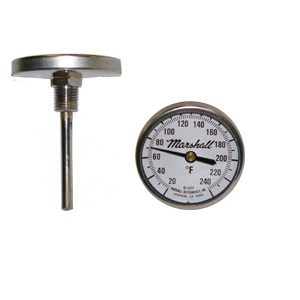 2 in. Dial Bimetal Thermometer from Marshall Instruments. B 2 in. Dial Bimetal Thermometer from Marshall Instruments.