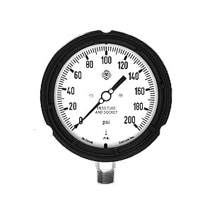 McDaniel 4.5", 1/2" NPT Connection, Reinforced Thermoplastic Case with Hinged Blowout Back