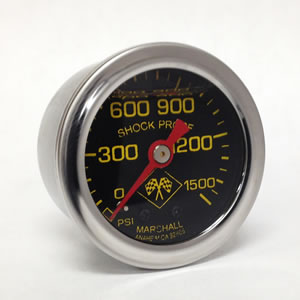 MNS01500 Marshall Direct Mount Nitrous Pressure Gauge.  Liquid Filled, 1/8" NPT Connection.