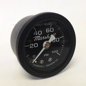 MSB00100  Liquid Filled Direct Mount Pressure Gauge, 0-100 PSI, Black Case and Bezel