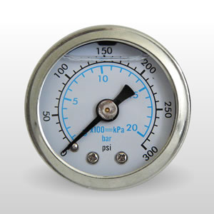 Marshall WS00300. 1.5" Direct Mount Fuel/Oil/Air/Water Pressure Gauge, Liquid Filled, 1/8" NPT Center Back Connection WS00300 Marshall WS00300. 1.5" Direct Mount Fuel/Oil/Air/Water Pressure Gauge, Liquid Filled, 1/8" NPT Center Back Connection