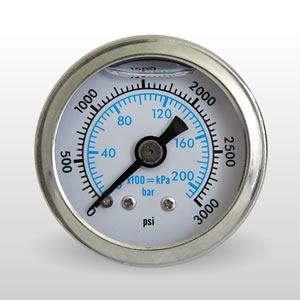 Marshall WS03000. 1.5" Direct Mount Fuel/Oil/Air/Water Pressure Gauge, Liquid Filled, 1/8" NPT Center Back Connection WS03000 Marshall WS03000. 1.5" Direct Mount Fuel/Oil/Air/Water Pressure Gauge, Liquid Filled, 1/8" NPT Center Back Connection