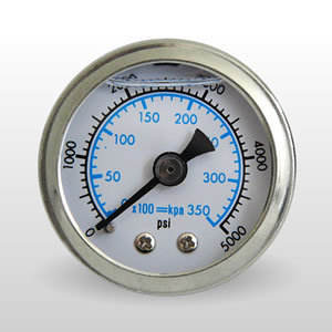 Marshall WS05000. 1.5" Direct Mount Fuel/Oil/Air/Water Pressure Gauge, Liquid Filled, 1/8" NPT Center Back Connection WS05000 Marshall WS05000. 1.5" Direct Mount Fuel/Oil/Air/Water Pressure Gauge, Liquid Filled, 1/8" NPT Center Back Connection